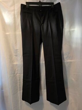 Women's Docker Black Pinstripe Dress Pant, Size 12